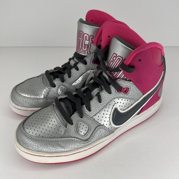 Nike Other - Nike Son of Force Youth Sz 7Y High-Top Junior Sneakers Lace-Up Basketball Shoe